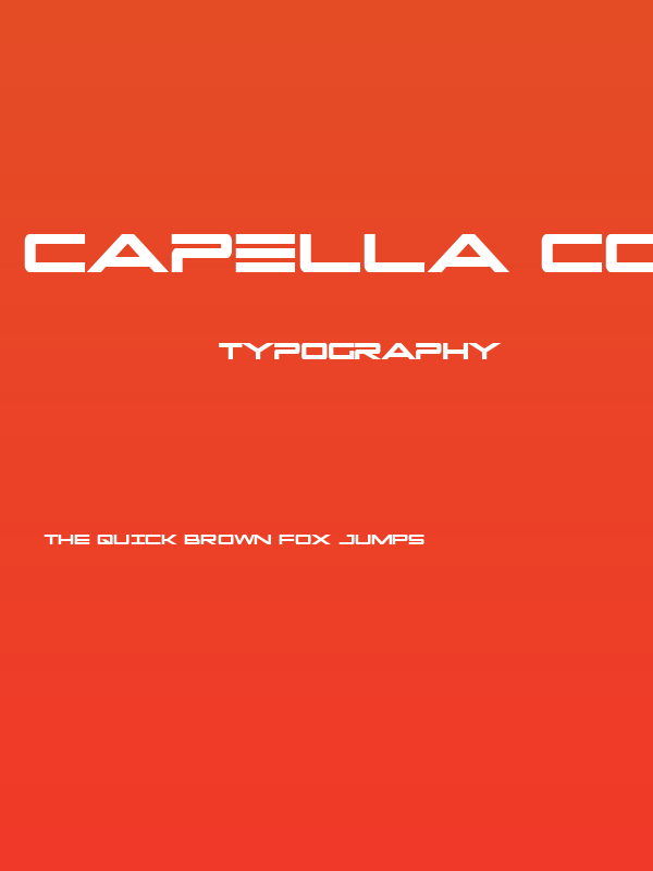 Capella Condensed Bold Poster