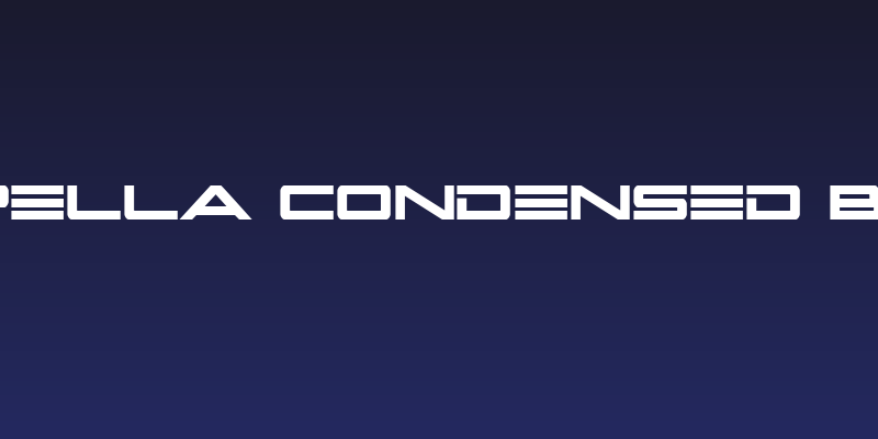 Capella Condensed Bold Social Header