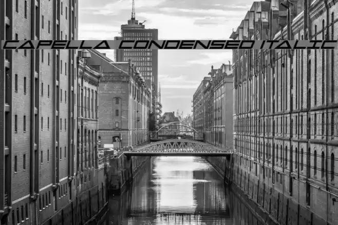 Capella Condensed Italic Font examples
