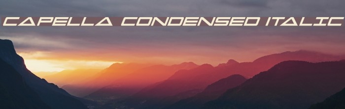 Capella Condensed Italic Font examples