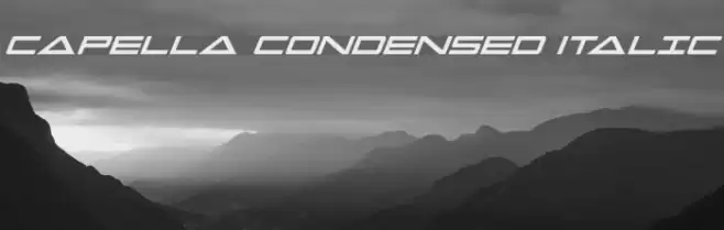 Capella Condensed Italic Font examples