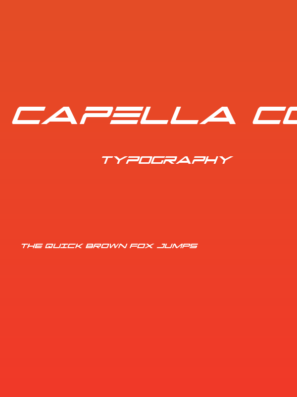 Capella Condensed Italic Poster
