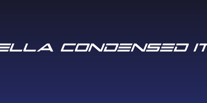 Capella Condensed Italic Social Header