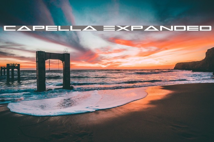 Capella Expanded Font examples