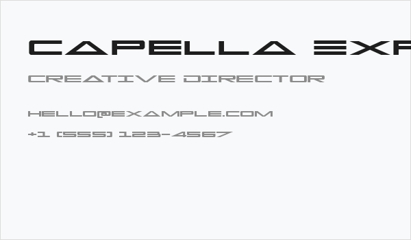 Capella Expanded Business Card