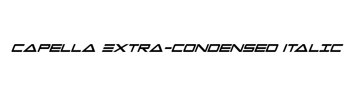 Capella Extra-condensed Italic  Скачать бесплатные шрифты