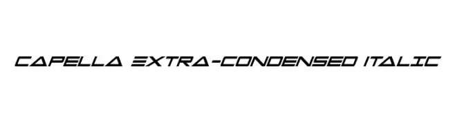 Capella Extra-condensed Italic  フリーフォントのダウンロード