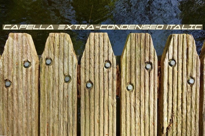 Capella Extra-condensed Italic Example 1