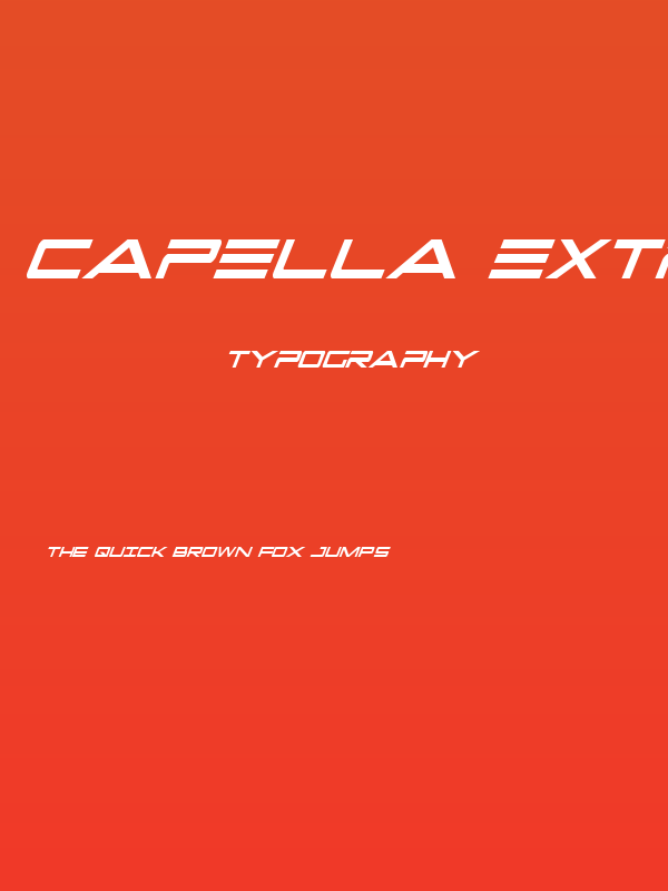 Capella Extra-condensed Italic Poster