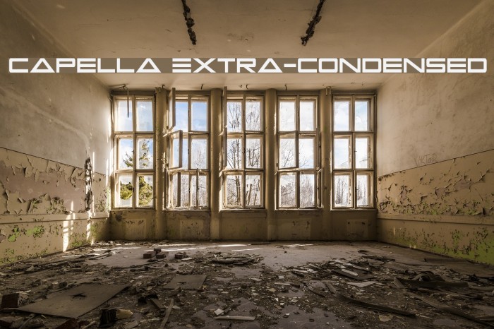Capella Extra-condensed Font examples