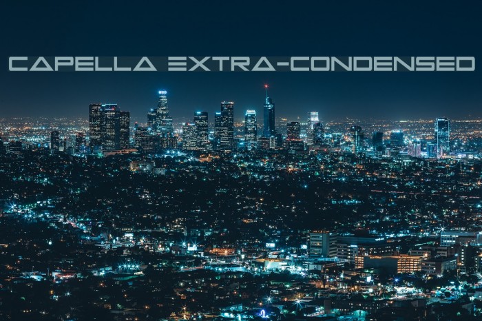 Capella Extra-condensed Font examples