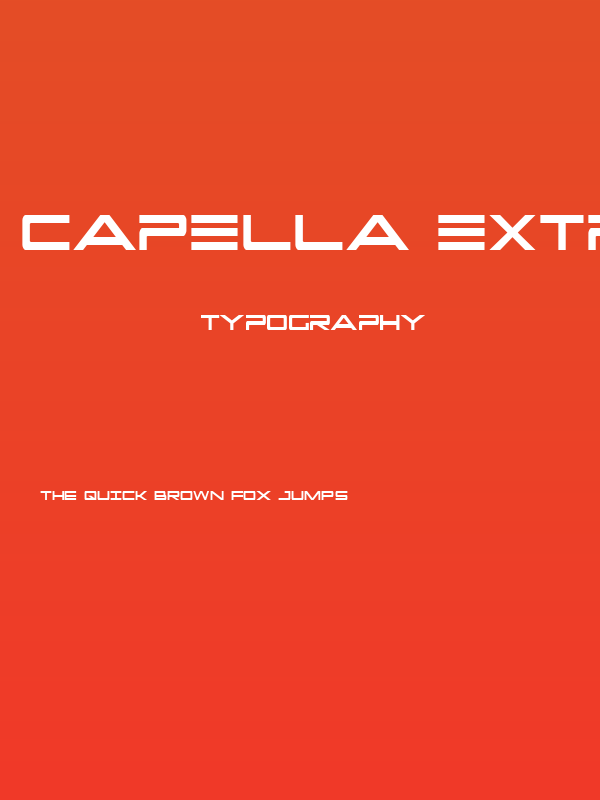 Capella Extra-condensed Poster