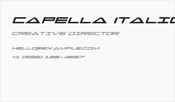 Capella Italic Business Card