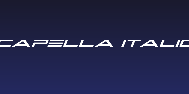 Capella Italic Social Header