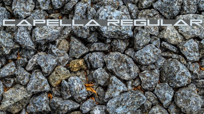 Capella Regular Font examples