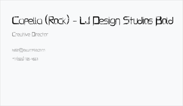 Capella (Rock) - LJ Design Studios Bold Business Card