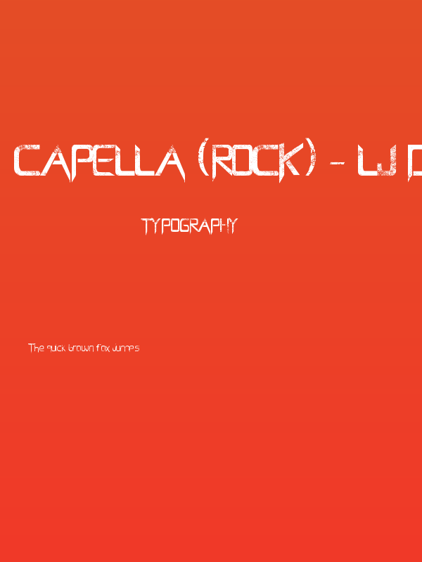 Capella (Rock) - LJ Design Studios Bold Poster