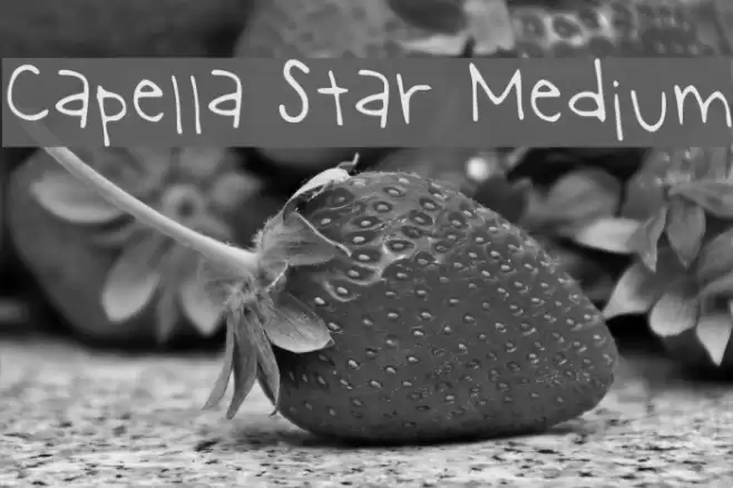 Capella Star Medium Font examples
