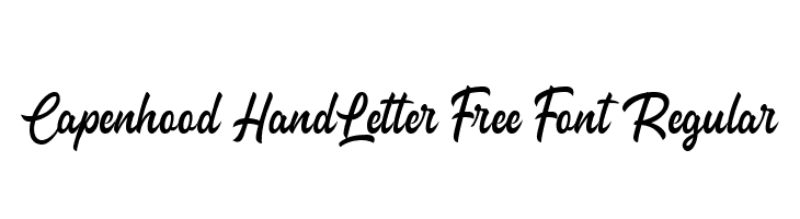 Capenhood HandLetter Free Font Regular  Frei Schriftart Herunterladen