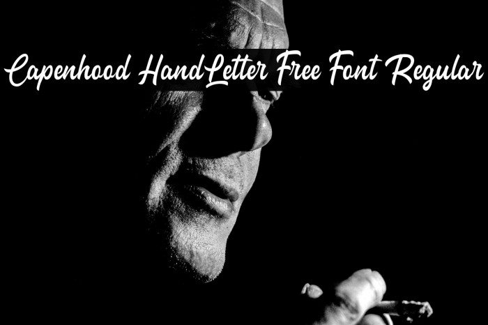 Capenhood HandLetter Free Font Regular Example 1