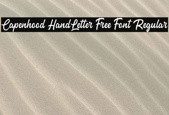 Capenhood HandLetter Free Font Regular Example 3