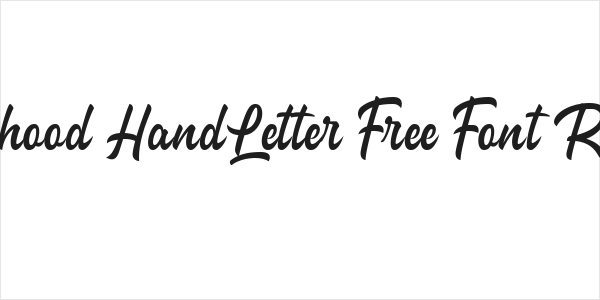 Capenhood HandLetter Free Font Regular Logo