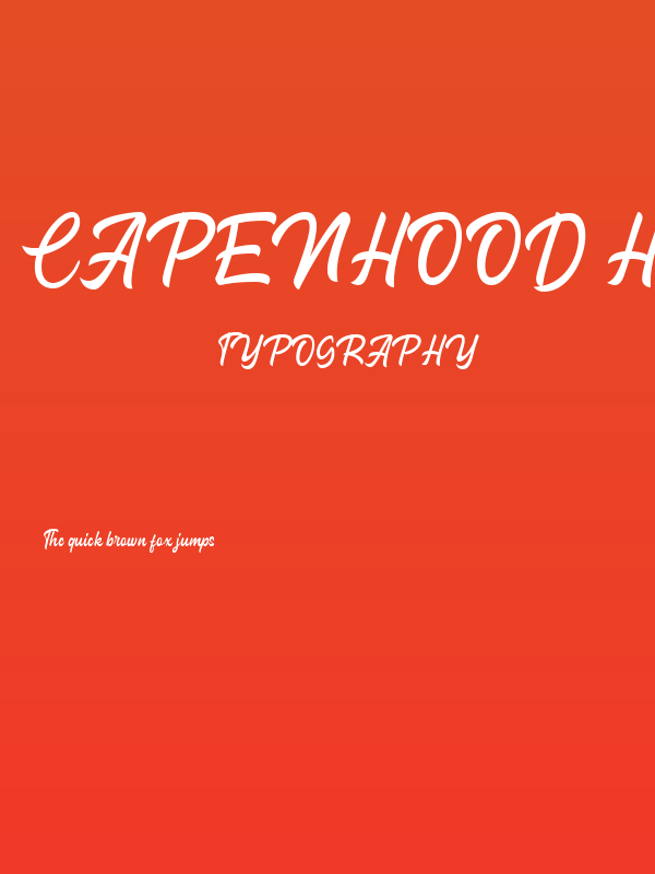 Capenhood HandLetter Free Font Regular Poster
