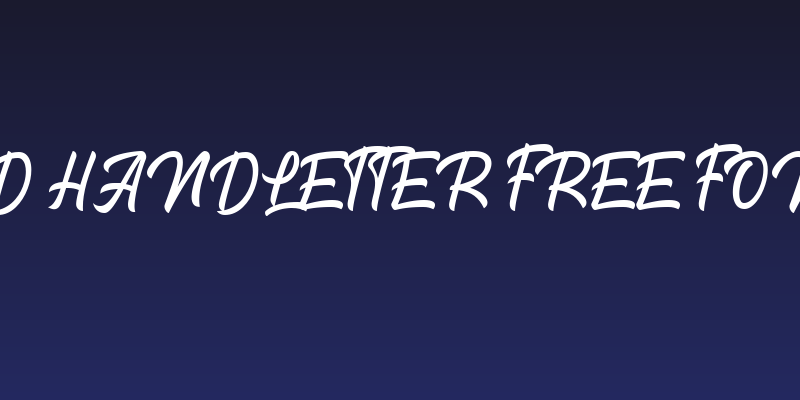 Capenhood HandLetter Free Font Regular Social Header