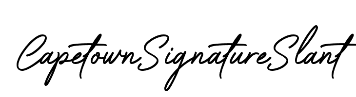 Capetown Signature Slant  baixar fontes gratis