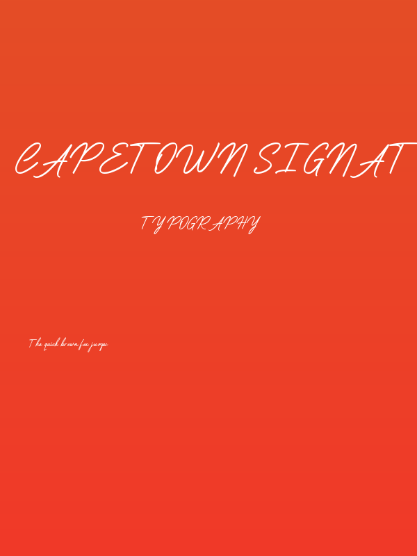 Capetown Signature Slant Poster