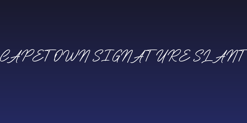 Capetown Signature Slant Social Header