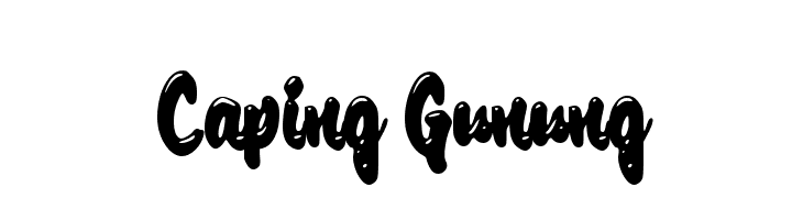 Caping Gunung  Frei Schriftart Herunterladen