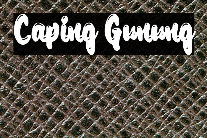 Caping Gunung Example 3