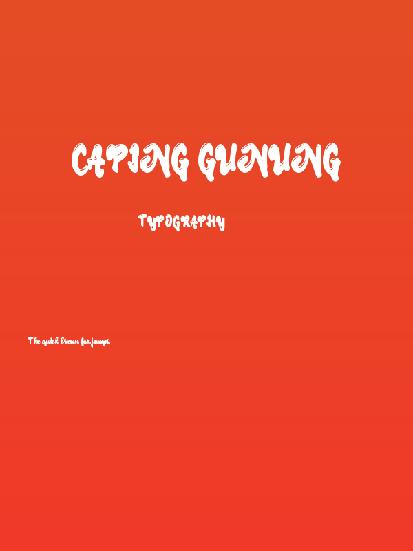 Caping Gunung Poster
