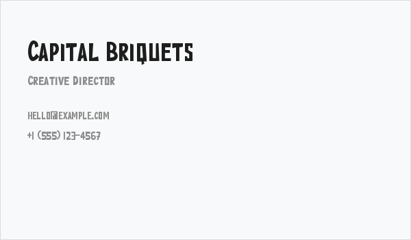 Capital Briquets Business Card
