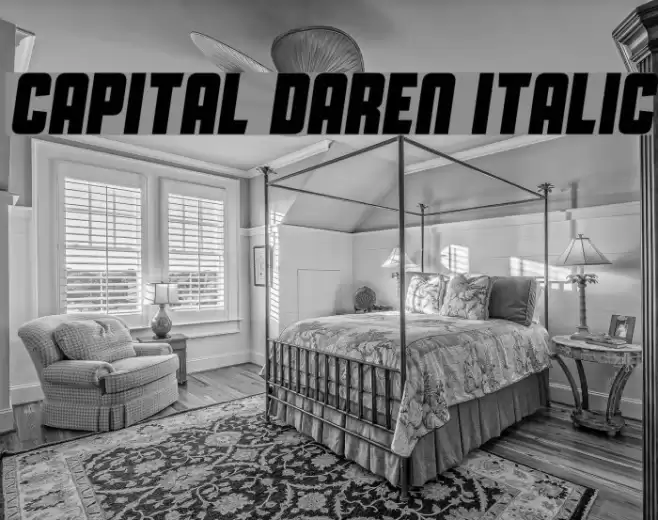 Capital Daren Italic Font examples