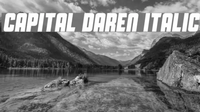 Capital Daren Italic Font examples