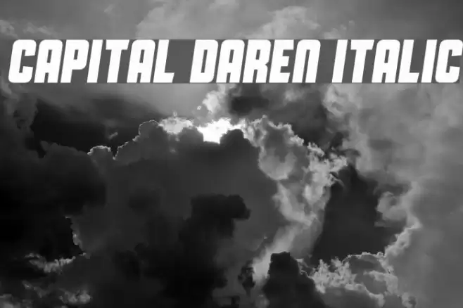 Capital Daren Italic Font examples