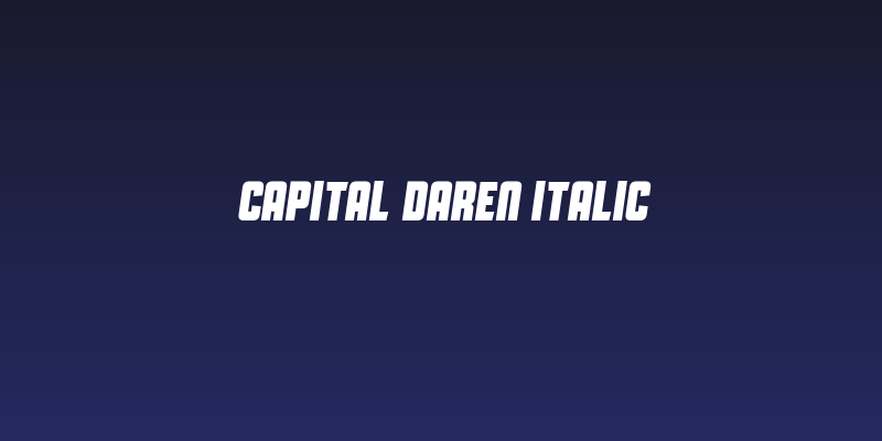 Capital Daren Italic Social Header