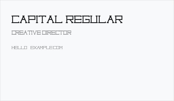 Capital regular Business Card