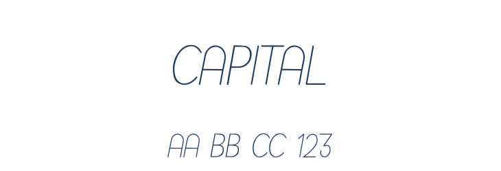 Capital Font Preview