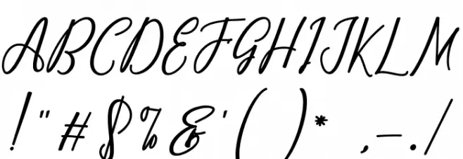 CapitalScript Font OTHER CHARS
