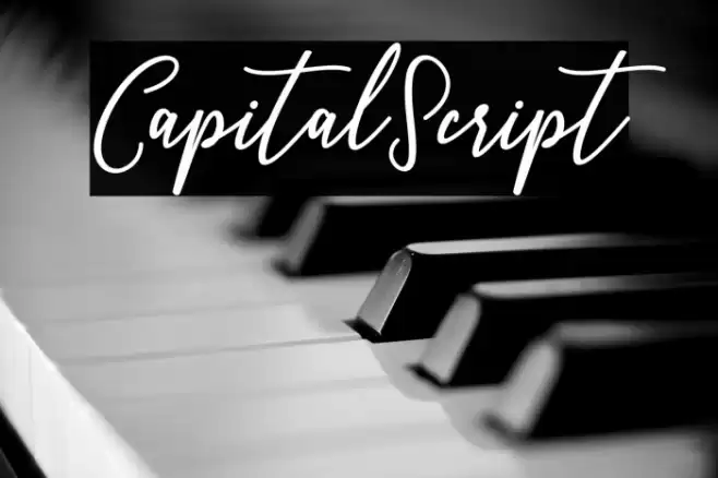 CapitalScript फ़ॉन्ट examples