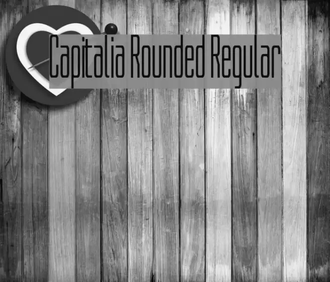 Capitalia Rounded Regular Caratteri examples
