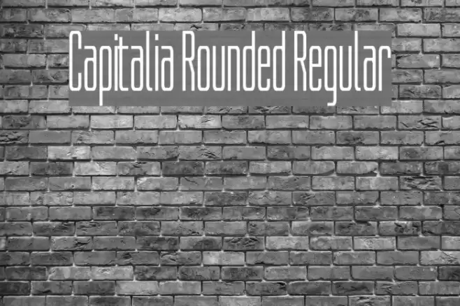 Capitalia Rounded Regular Caratteri examples