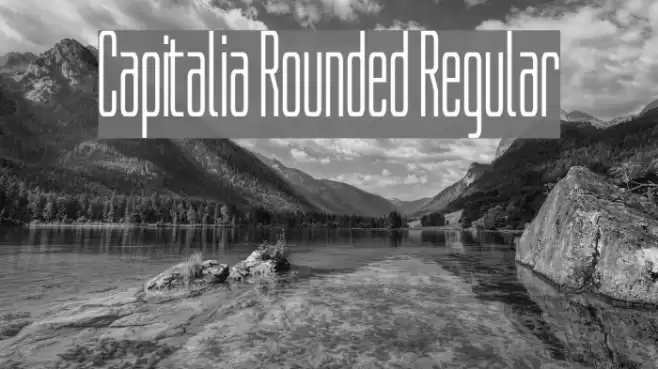 Capitalia Rounded Regular Caratteri examples