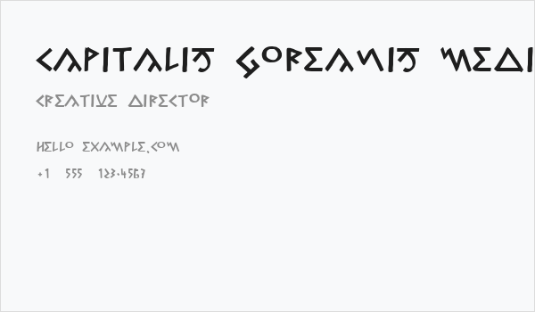 Capitalis Goreanis Medium Business Card