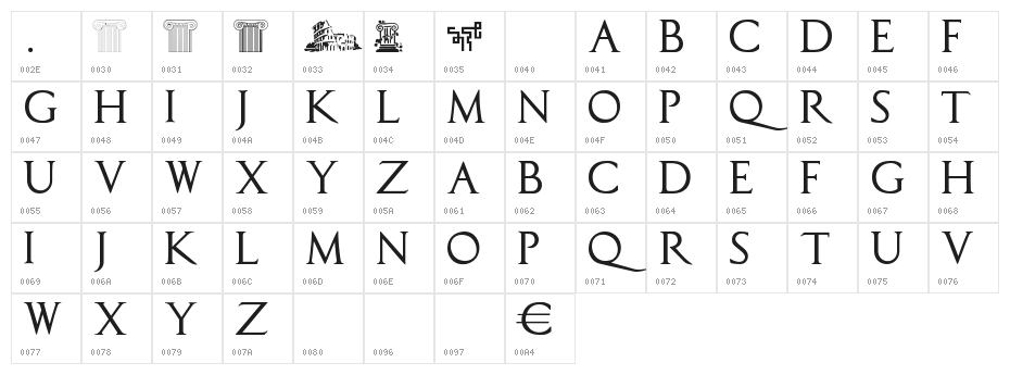 CapitalisTypOasisMedium Character Map