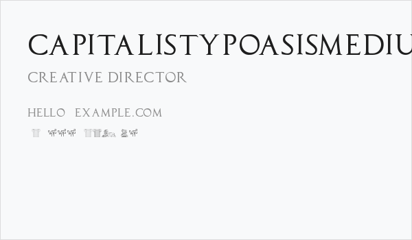 CapitalisTypOasisMedium Business Card
