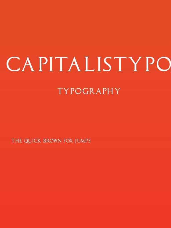 CapitalisTypOasisMedium Poster